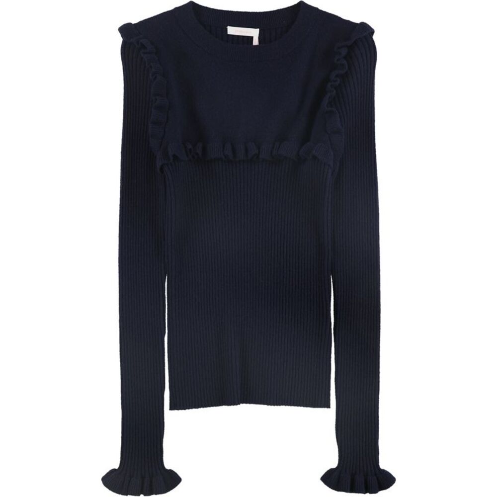 SeeByChloe Womens Ruffle Pullover Sweater, NWT